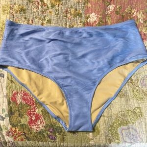 Old Navy Sky Blue Shirred high waist bikini bottoms XL